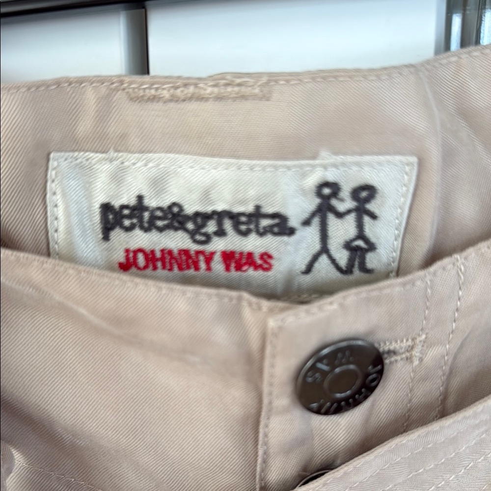 Johnny Was Tan Cargo Pants Relaxed Fit - Picture 3 of 9